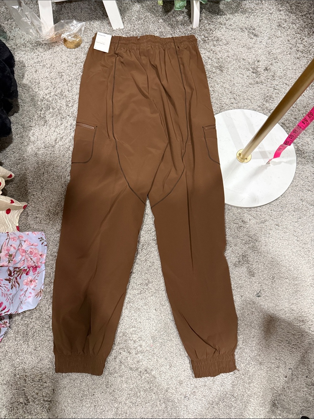 New with tags Jordan Tunnel Joggers Pants Cacao wow SMALL pockets brown fall - Picture 3 of 7